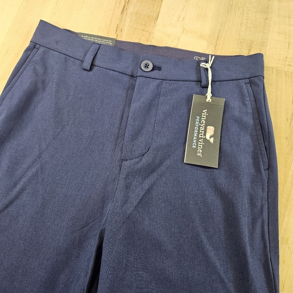 Vineyard Vines Performance Breaker Pant Deep Cobalt Blue Size 14 Straight NWT